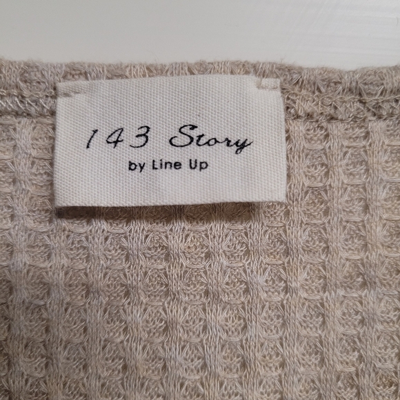 143 Story By Line Up Cream Waffle Knit Swing Top - Picture 5 of 9